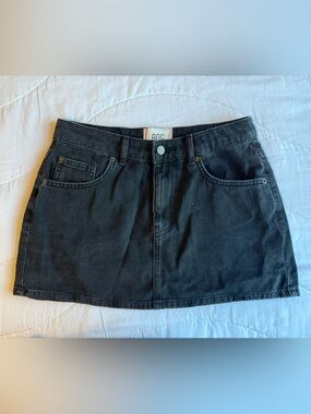 BDG Black Denim Mini Skirt